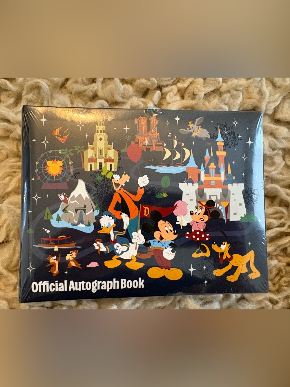 Disneyland Official Autograph Book - Classic Character Cover (Navy)